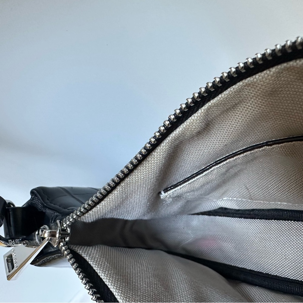 JW PEI Eva Black Croc-Textured Shoulder Bag - Picture 7 of 8